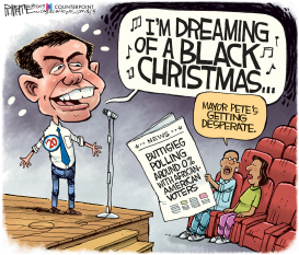 BUTTIGIEG BLACK CHRISTMAS by Rick McKee