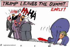 TRUMP LEAVES SUMMIT by Randall Enos