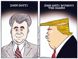 TRUMP VS GOTTI by Bob Englehart