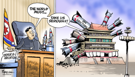 NORTH KOREA THREATS by Paresh Nath