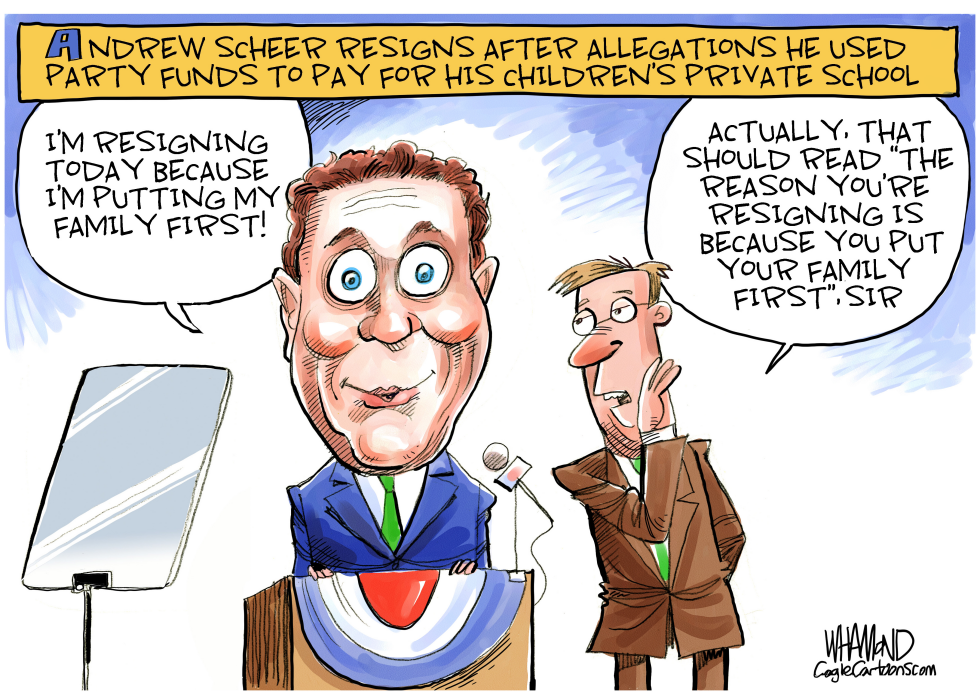  ANDREW SCHEER RESIGNS by Dave Whamond