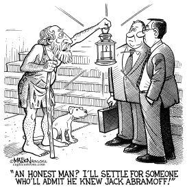 DIOGENES SEARCHES FOR A MAN WHO'LL ADMIT HE KNEW JACK ABRAMOFF by RJ Matson