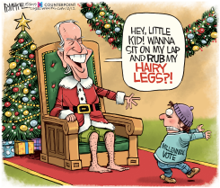 BIDEN HAIRY LEGS by Rick McKee