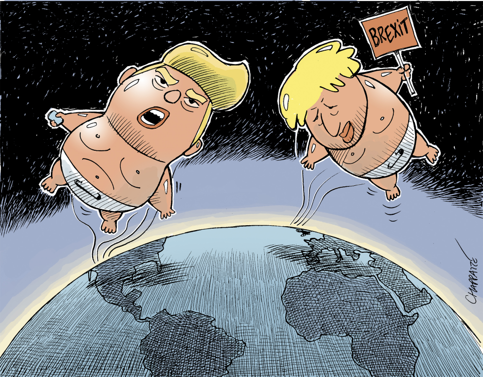  BORIS JOHNSON AT THE TOP by Patrick Chappatte