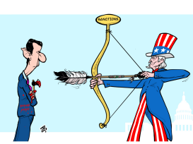 SANCTIONS ON SYRIA by Emad Hajjaj