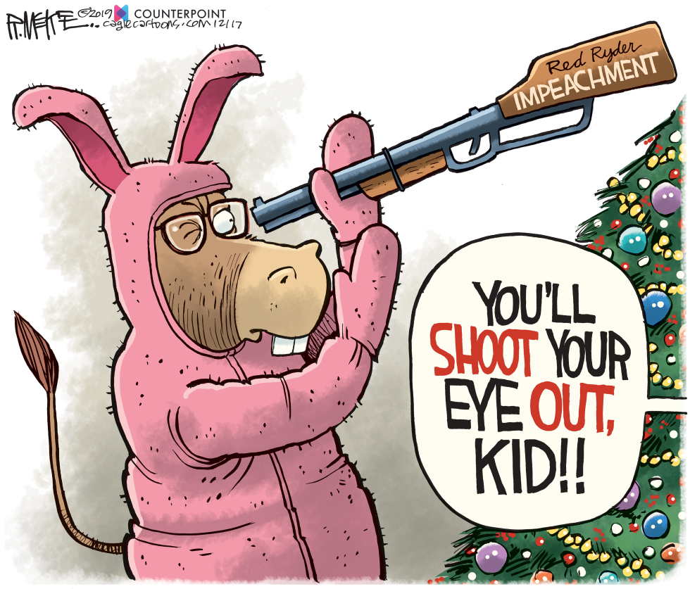  DEMS SHOOT EYE OUT by Rick McKee