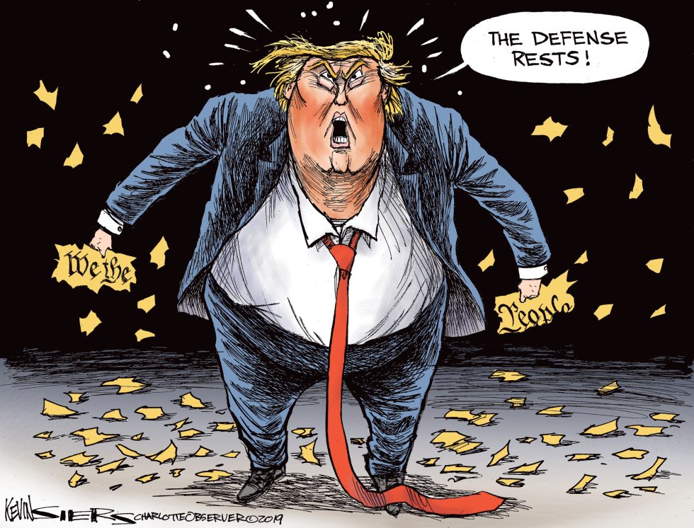  TRUMP FOR THE DEFENSE by Kevin Siers