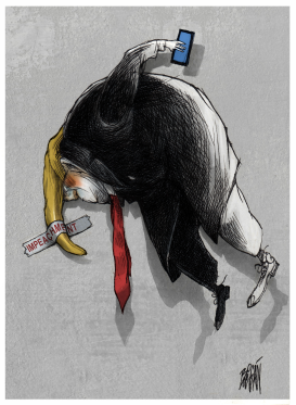 BANANA IMPEACHMENT by Angel Boligan