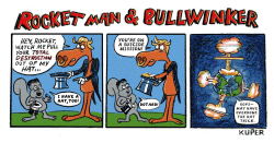 ROCKETMAN AND BULLWINKER by Peter Kuper