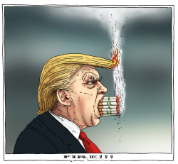 TRUMP IRAN FIRE by Joep Bertrams