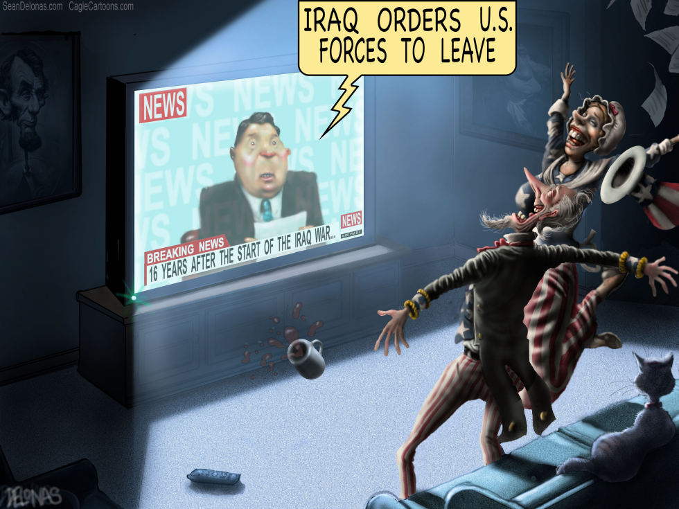  IRAQ KICK AMERICAN FORCES OUT by Sean Delonas