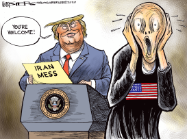 TRUMP SPEAKS ON IRAN by Kevin Siers