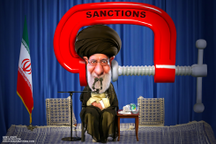 KHAMENEI'S HEADACHE by Bart van Leeuwen