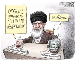 IRAN RESPONSE by Adam Zyglis