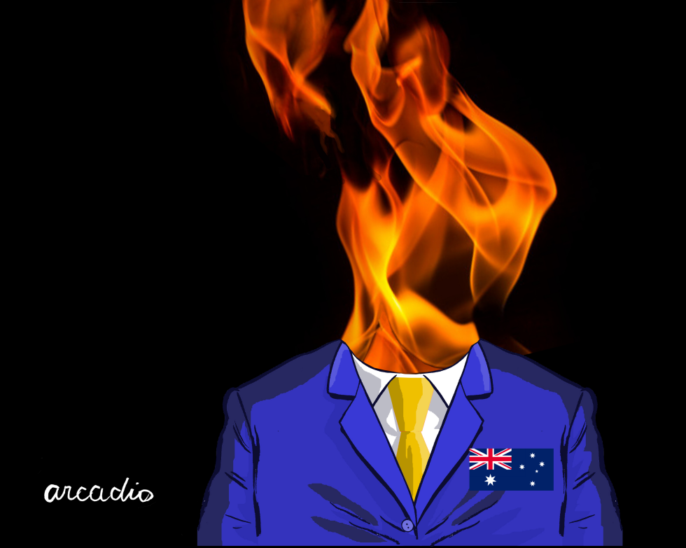  MAN AND FIRE IN AUSTRALIA by Arcadio Esquivel