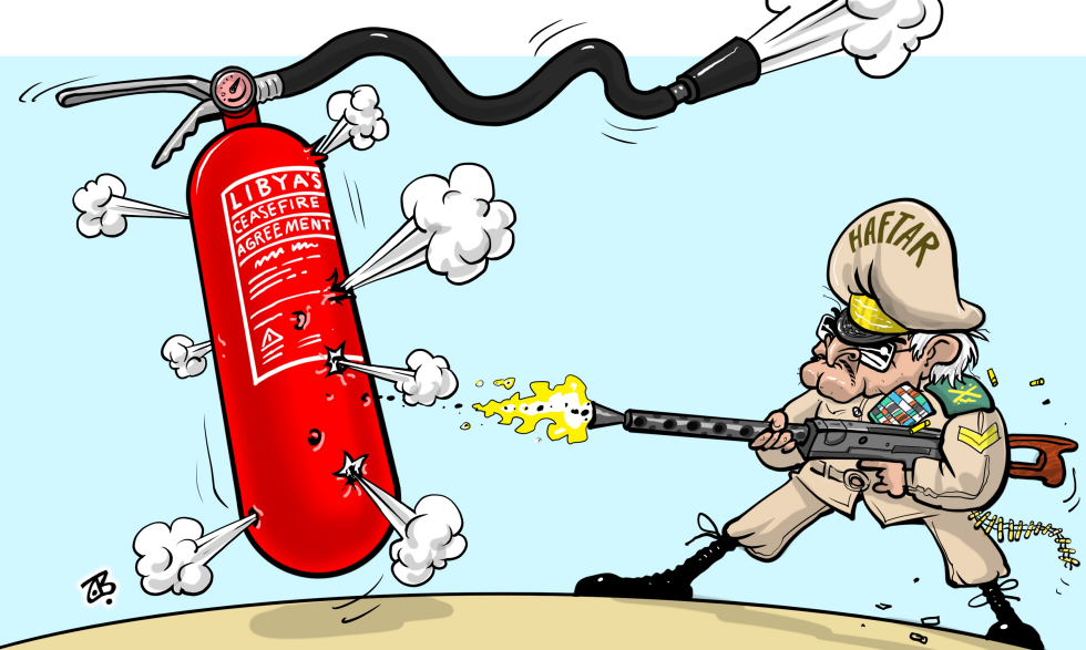  LIBYA’S CEASEFIRE by Emad Hajjaj