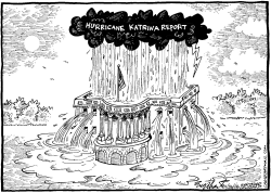 HURRICANE KATRINA STRIKES AGAIN by Bob Englehart