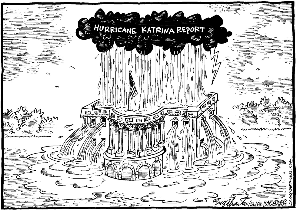  HURRICANE KATRINA STRIKES AGAIN by Bob Englehart