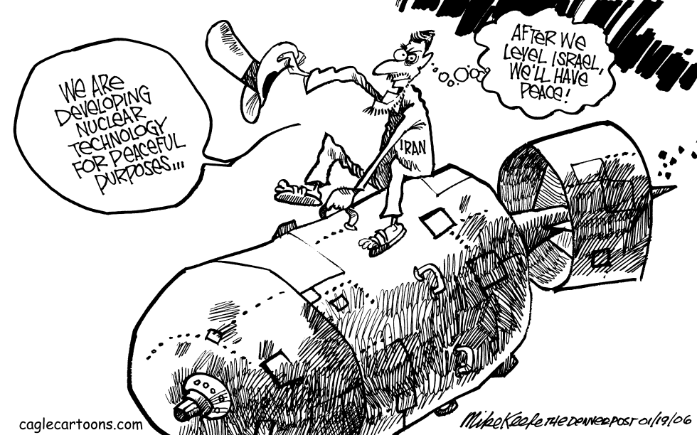  IRAN BOMB by Mike Keefe