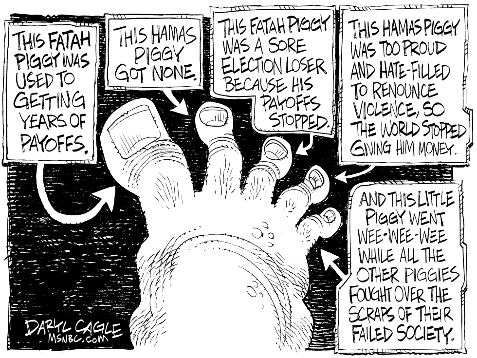  PALESTINIAN FOOTSIE by Daryl Cagle