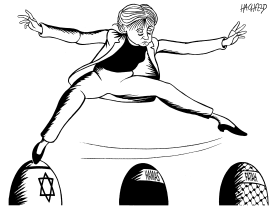 MERKEL IN MIDDLE EAST by Rainer Hachfeld