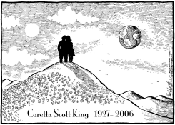 CORETTA SCOTT KING by Bob Englehart