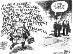 GREENSPAN RETIRES by Pat Bagley