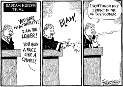 SADDAM HUSSEIN TRIAL by Bob Englehart