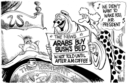 ARABS BUY BUSH BED by Mike Lane