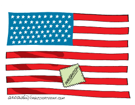 FLAG WITH PATCH  by Arcadio Esquivel