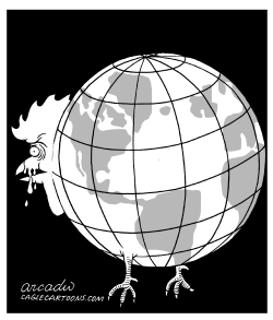 THE WORLD WITH BIRD FLU by Arcadio Esquivel