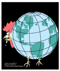 THE WORLD WITH BIRD FLU  by Arcadio Esquivel