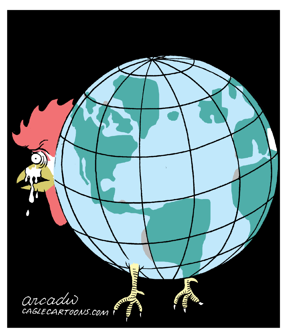  THE WORLD WITH BIRD FLU  by Arcadio Esquivel