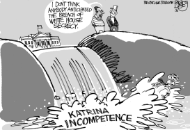 BUSH KATRINA INCOMPETENCE by Pat Bagley