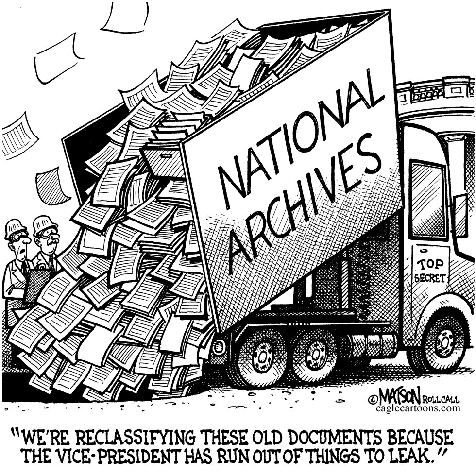  OLD DOCUMENTS ARE RECLASSIFIED SO CHENEY CAN LEAK THEM by RJ Matson