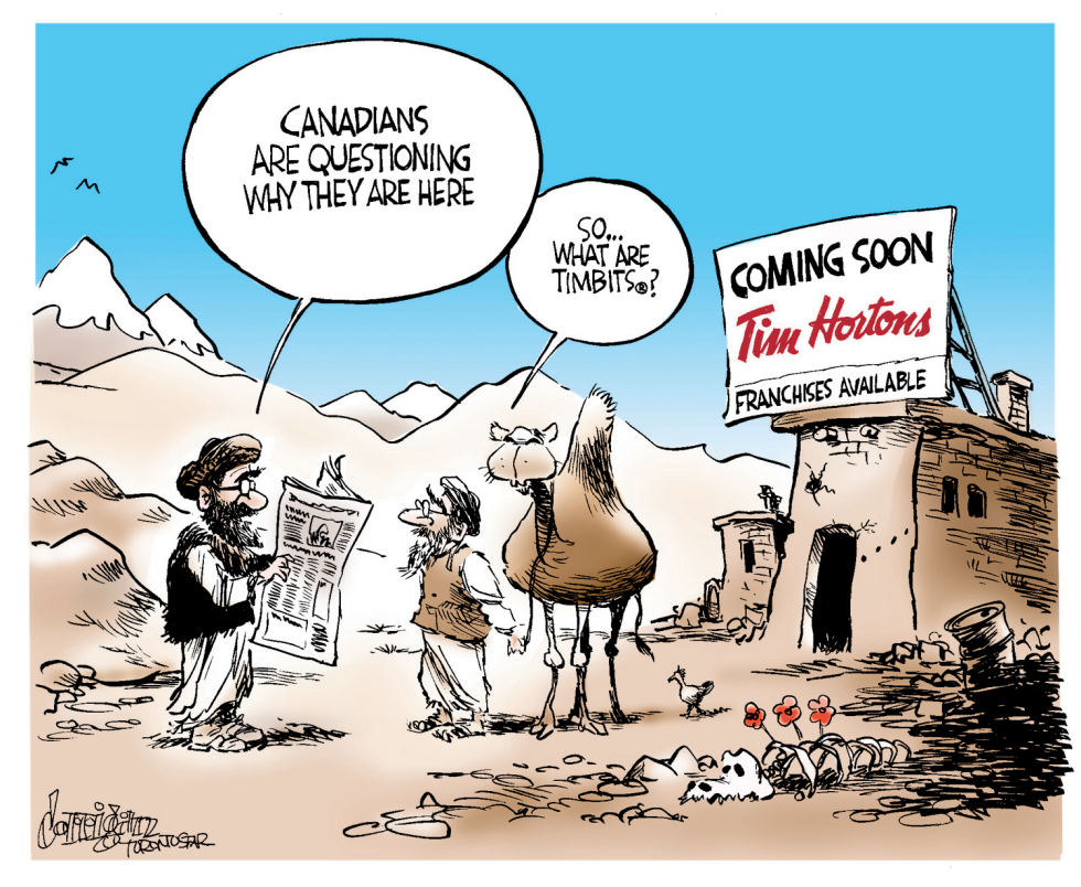  CANADA TIM HORTONS COMING TO AFGHANISTAN by Patrick Corrigan