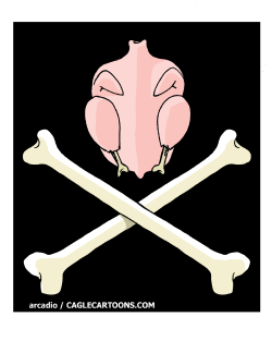 FLAG OF THE BIRD FLU  by Arcadio Esquivel