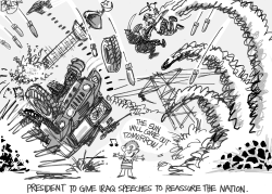 BUSHS BOOMING IRAQ by Pat Bagley