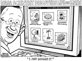 SCIENTIST GOOGLES LIFE ON MARS by RJ Matson