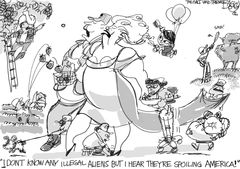  ILLEGALS SPOILING AMERICA by Pat Bagley