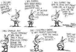 TOUGH TALKING DEMOCRAT ASS by Pat Bagley