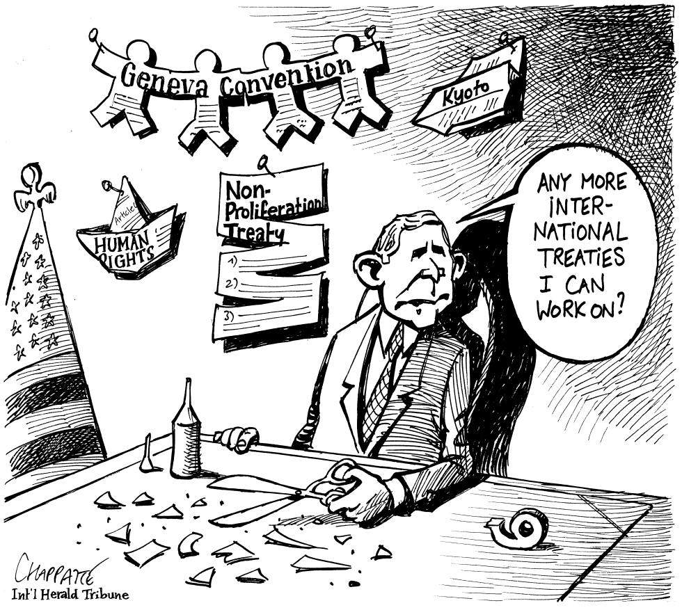  BUSH AND THE NON-PROLIFERATION TREATY by Patrick Chappatte