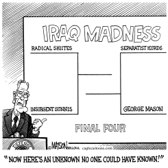 GEORGE MASON IN IRAQ MADNESS FINAL FOUR by RJ Matson