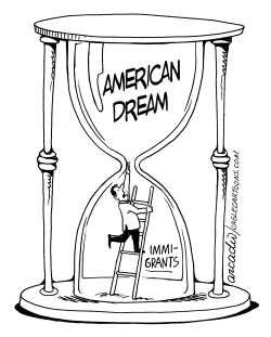 IMMIGRANT CLOCK by Arcadio Esquivel