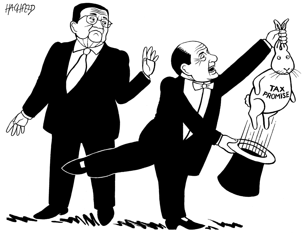  BERLUSCONI/TAX PROMISE by Rainer Hachfeld