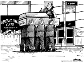 TOM DELAY FUNERAL PROCESSION by RJ Matson