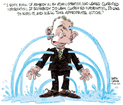 BUSH LEAKS  by Daryl Cagle