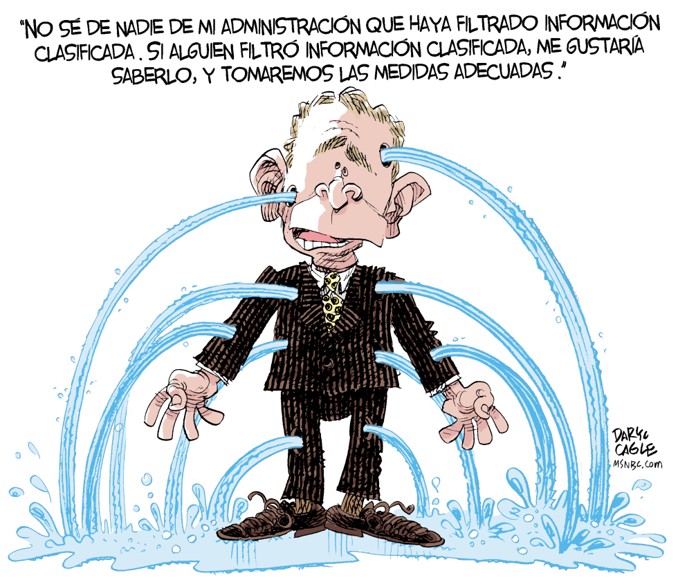  LAS FUGAS DE BUSH  by Daryl Cagle