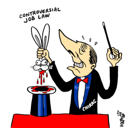 CHIRAC  S NEW RABBIT FROM HIS MAGIC HAT by Stephane Peray