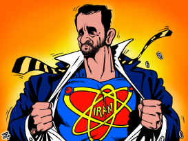 IRANIAN PRESIDENT AHMADINEJAD by Emad Hajjaj